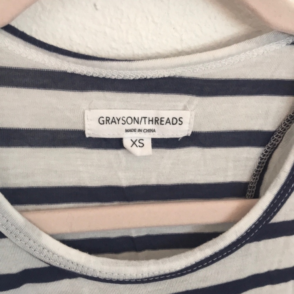 Striped graphic tank top “WEEKEND” - Picture 3 of 3